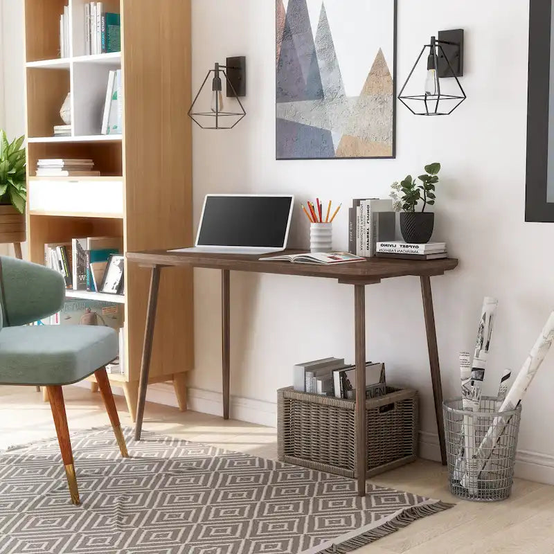 Bureau d'ordinateur contemporain Domina de 47 pouces avec bord biseauté par Furniture of America