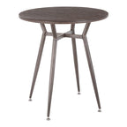 Table de salle à manger ronde Carbon Loft Barton style industriel