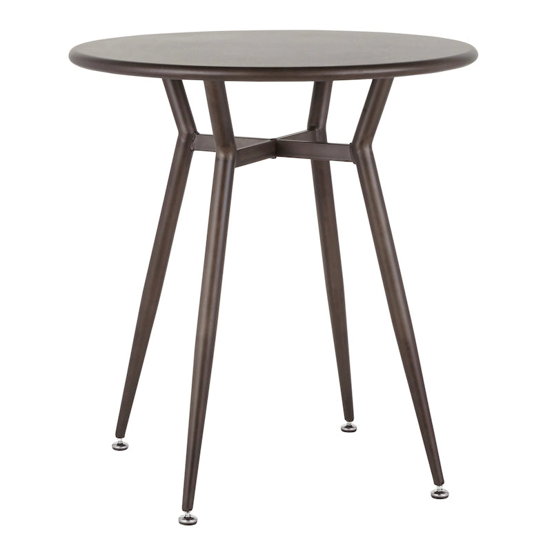 Table de salle à manger ronde Carbon Loft Barton style industriel