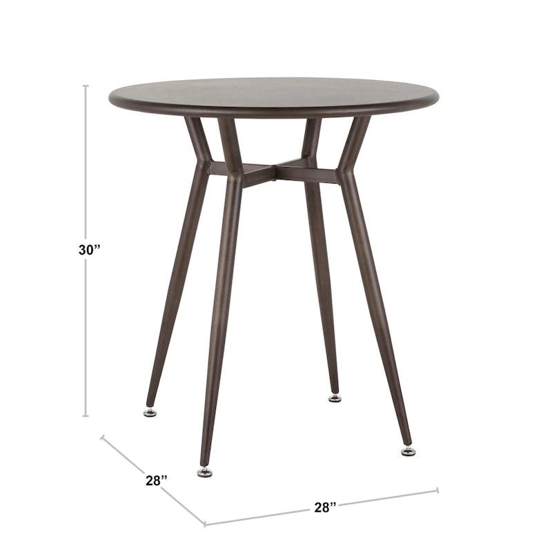 Table de salle à manger ronde Carbon Loft Barton style industriel