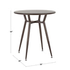 Table de salle à manger ronde Carbon Loft Barton style industriel