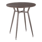 Table de salle à manger ronde Carbon Loft Barton style industriel