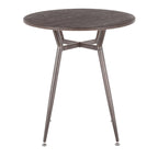 Table de salle à manger ronde Carbon Loft Barton style industriel