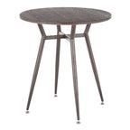 Table de salle à manger ronde Carbon Loft Barton style industriel