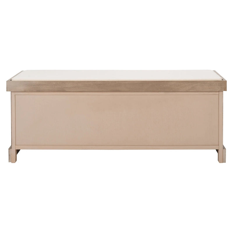 Banc de rangement SAFAVIEH Fiorello 3 tiroirs avec coussin - 47,3 L x 15 P x 19 H - 47Lx15Px19H