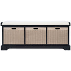 Banc de rangement SAFAVIEH Fiorello 3 tiroirs avec coussin - 47,3 L x 15 P x 19 H - 47Lx15Px19H