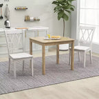 Lot de 2 ou 4 chaises de salle à manger en bois Costway avec assise ergonomique, cadre en bois d'hévéa et dossier haut