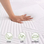 Matelas en mousse à mémoire de forme Wuleitex, matelas 10 pouces, gel rafraîchissant en boîte, décompression à soutien moyen,