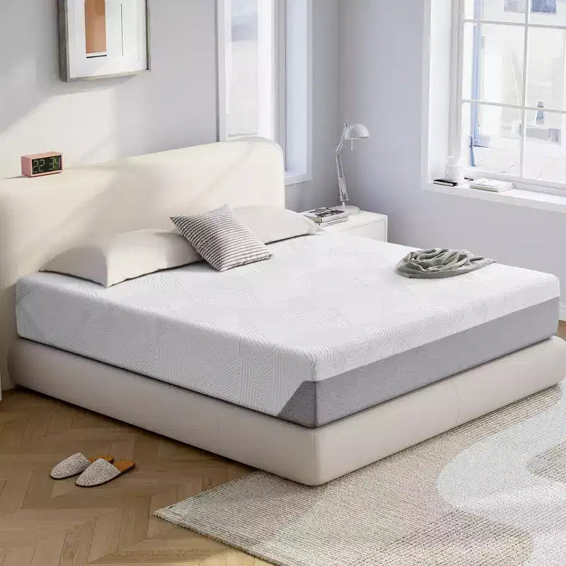Matelas en mousse à mémoire de forme Wuleitex, matelas 10 pouces, gel rafraîchissant en boîte, décompression à soutien moyen,