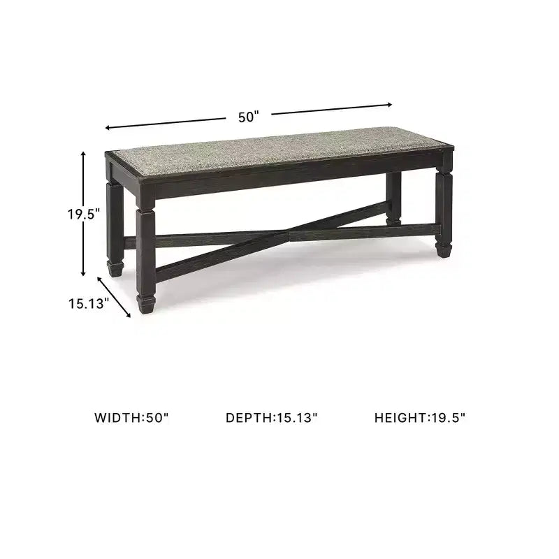 Banc de salle à manger Signature Design by Ashley Tyler Creek, noir/marron