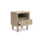 Table de chevet moderne Signature Design by Ashley Cielden avec port de chargement USB, bicolore marron