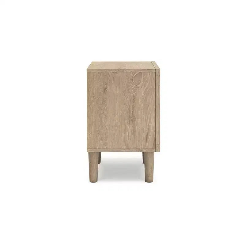Table de chevet moderne Signature Design by Ashley Cielden avec port de chargement USB, bicolore marron