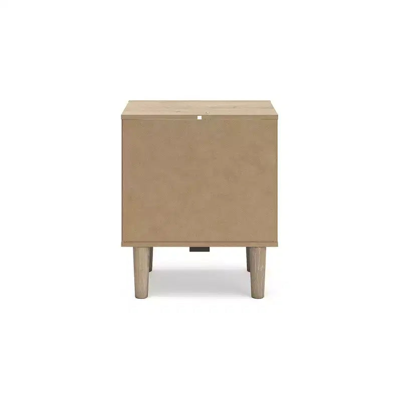 Table de chevet moderne Signature Design by Ashley Cielden avec port de chargement USB, bicolore marron