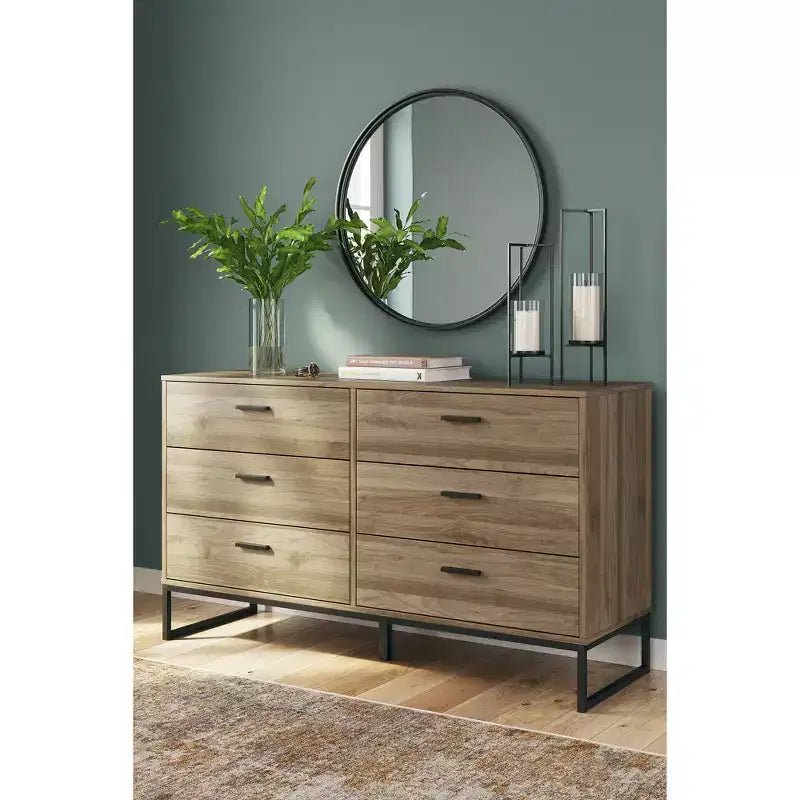 Signature Design by Ashley Deanlow Commode 6 tiroirs, brun miel