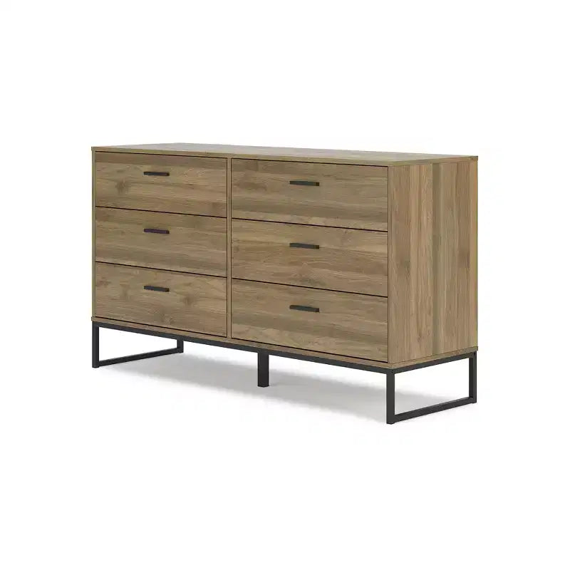 Signature Design by Ashley Deanlow Commode 6 tiroirs, brun miel