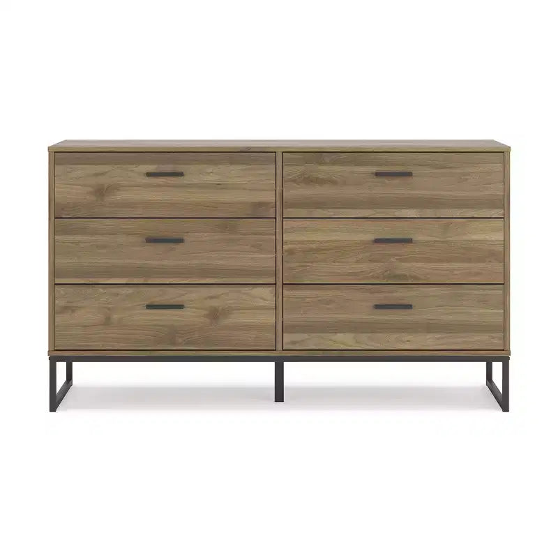 Signature Design by Ashley Deanlow Commode 6 tiroirs, brun miel