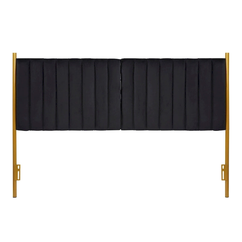 Tête de lit King size en velours Flohr Silver Orchid