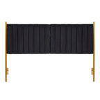 Tête de lit King size en velours Flohr Silver Orchid