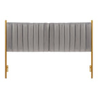 Tête de lit King size en velours Flohr Silver Orchid