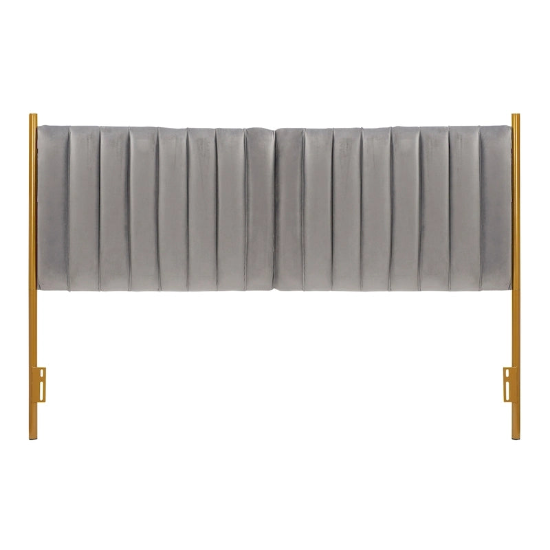 Tête de lit King size en velours Flohr Silver Orchid