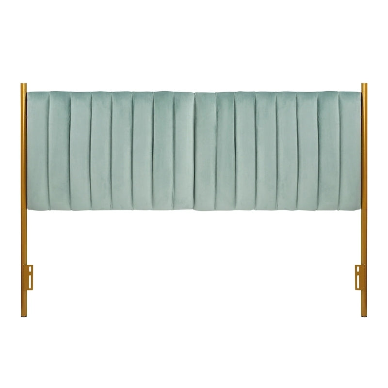 Tête de lit King size en velours Flohr Silver Orchid
