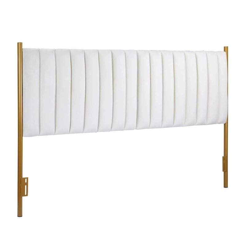 Tête de lit King size en velours Flohr Silver Orchid