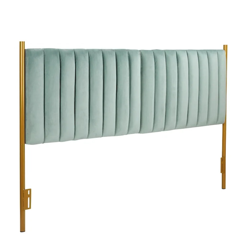 Tête de lit King size en velours Flohr Silver Orchid