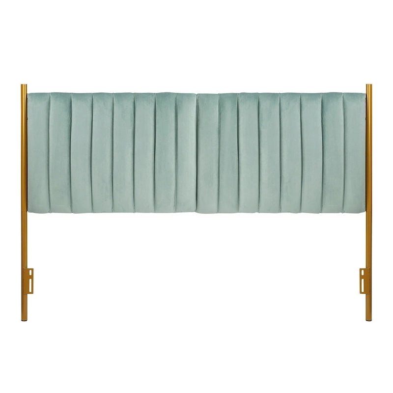 Tête de lit King size en velours Flohr Silver Orchid