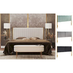 Tête de lit King size en velours Flohr Silver Orchid