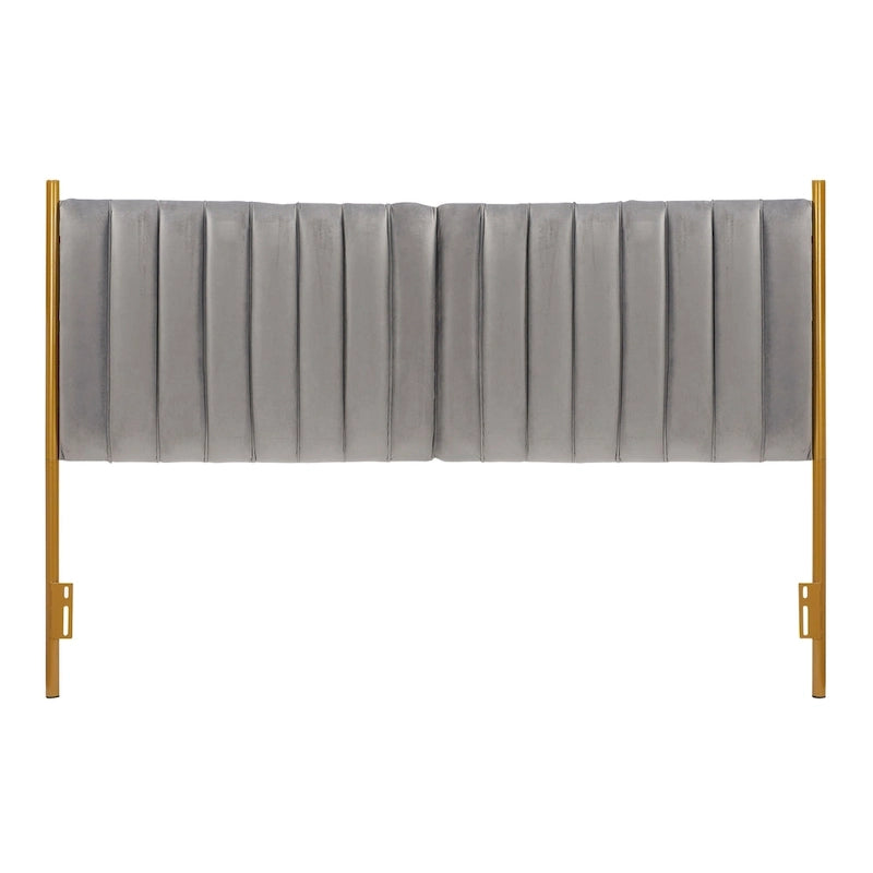 Tête de lit King size en velours Flohr Silver Orchid