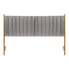 Tête de lit King size en velours Flohr Silver Orchid
