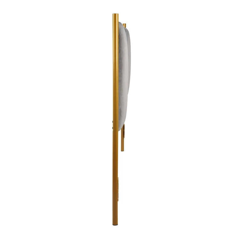 Tête de lit King size en velours Flohr Silver Orchid