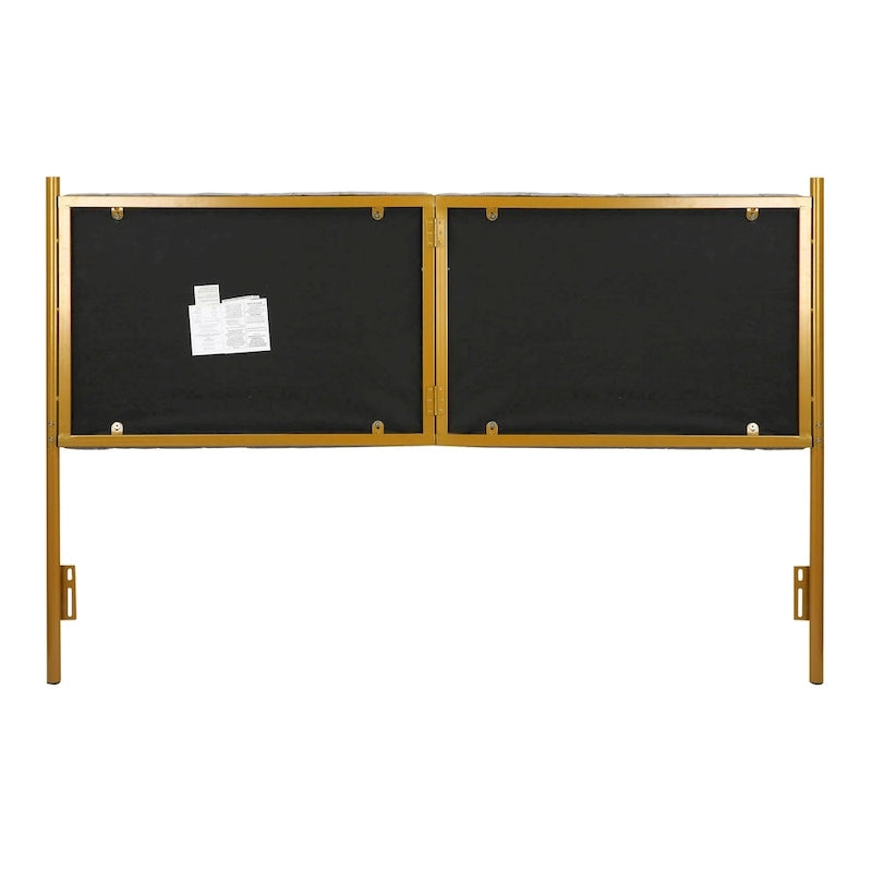 Tête de lit King size en velours Flohr Silver Orchid