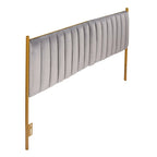 Tête de lit King size en velours Flohr Silver Orchid