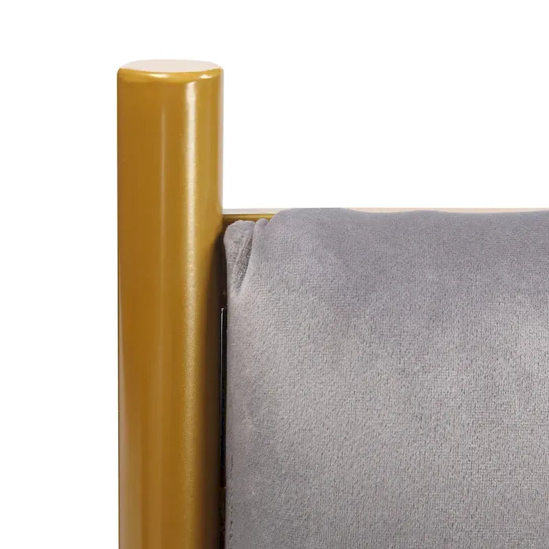Tête de lit King size en velours Flohr Silver Orchid
