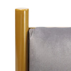 Tête de lit King size en velours Flohr Silver Orchid