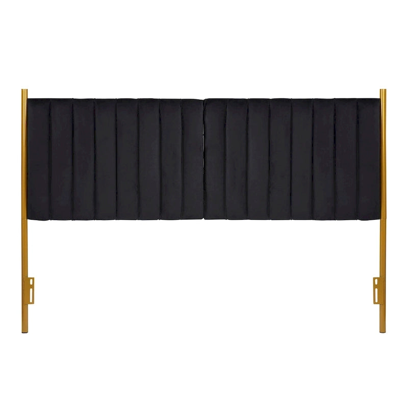 Tête de lit King size en velours Flohr Silver Orchid