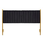 Tête de lit King size en velours Flohr Silver Orchid