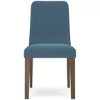 Signature Design by Ashley Lyncott, chaise de salle à manger contemporaine rembourrée avec coussin en mousse, lot de 2, bleu et marron