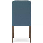Signature Design by Ashley Lyncott, chaise de salle à manger contemporaine rembourrée avec coussin en mousse, lot de 2, bleu et marron
