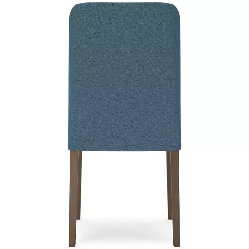 Signature Design by Ashley Lyncott, chaise de salle à manger contemporaine rembourrée avec coussin en mousse, lot de 2, bleu et marron