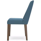Signature Design by Ashley Lyncott, chaise de salle à manger contemporaine rembourrée avec coussin en mousse, lot de 2, bleu et marron