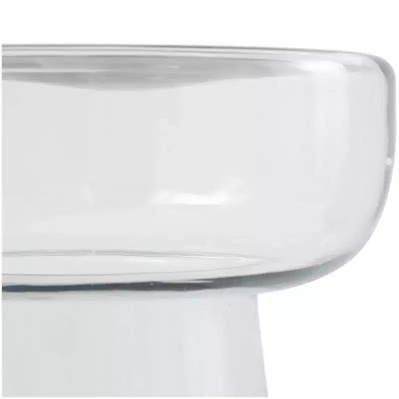 Table d'appoint piédestal moderne en verre Olivia & May