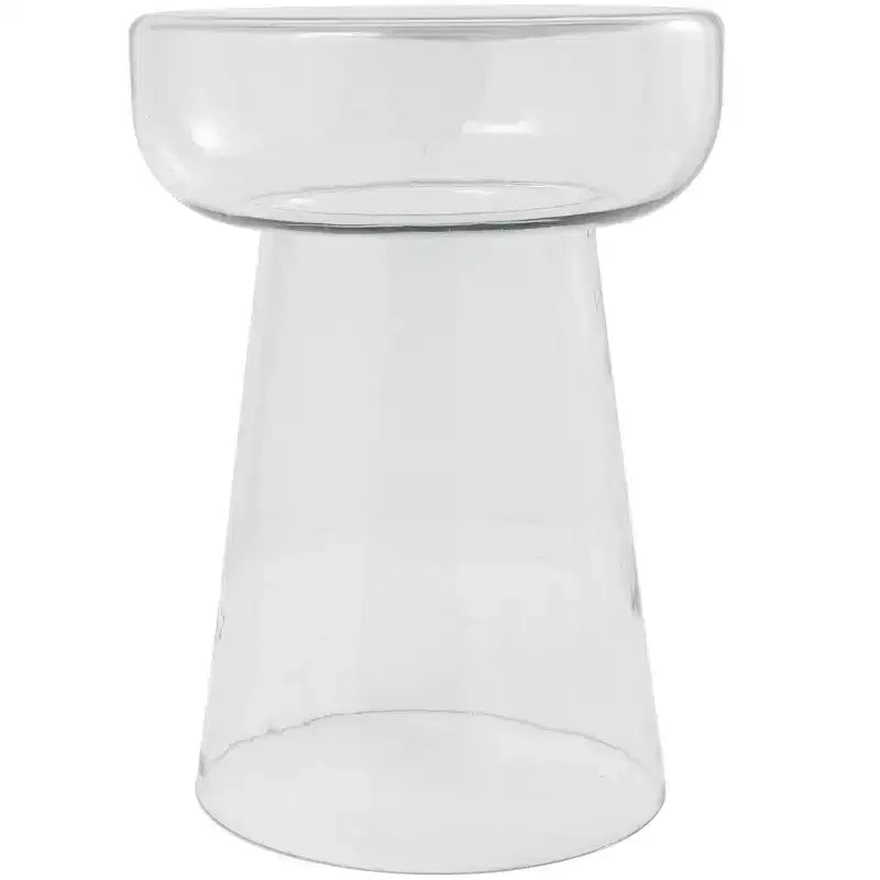 Table d'appoint piédestal moderne en verre Olivia & May