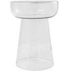 Table d'appoint piédestal moderne en verre Olivia & May