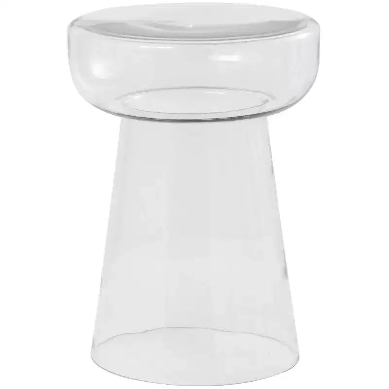 Table d'appoint piédestal moderne en verre Olivia & May