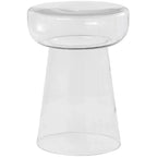Table d'appoint piédestal moderne en verre Olivia & May
