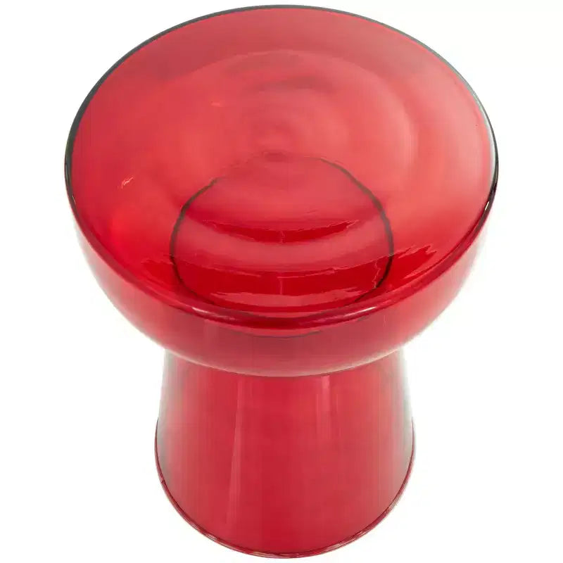 Table d'appoint piédestal moderne en verre Olivia & May