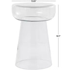 Table d'appoint piédestal moderne en verre Olivia & May