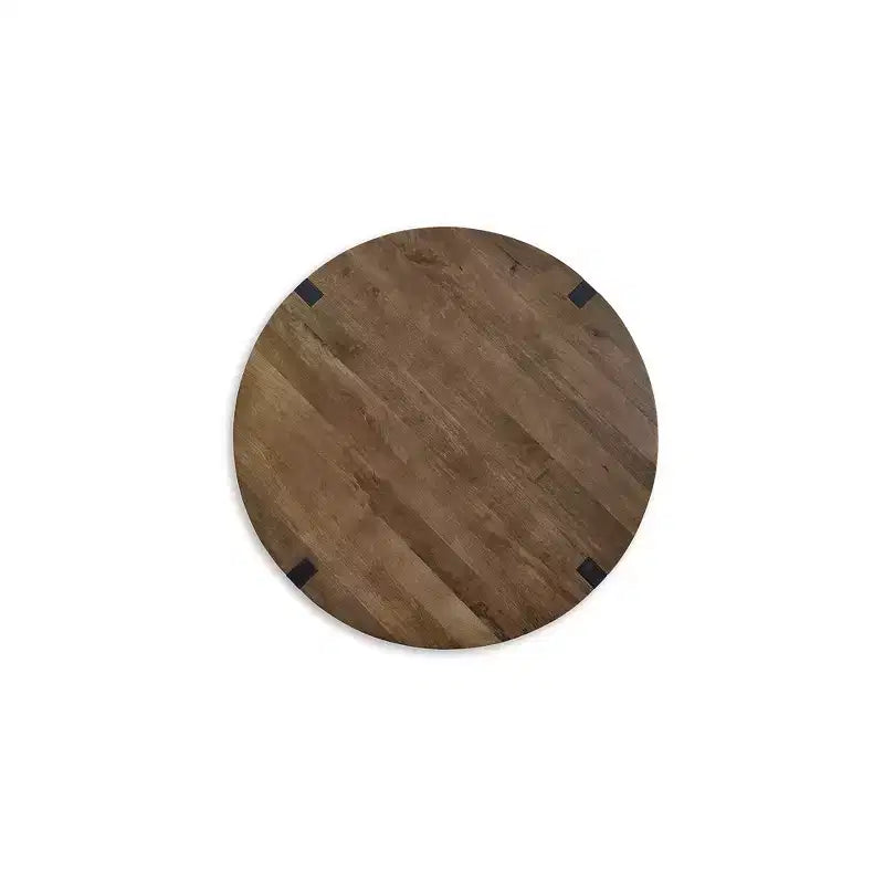Table basse ronde Hanneforth Signature Design by Ashley, marron/noir